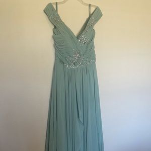 Off the shoulder ball gown